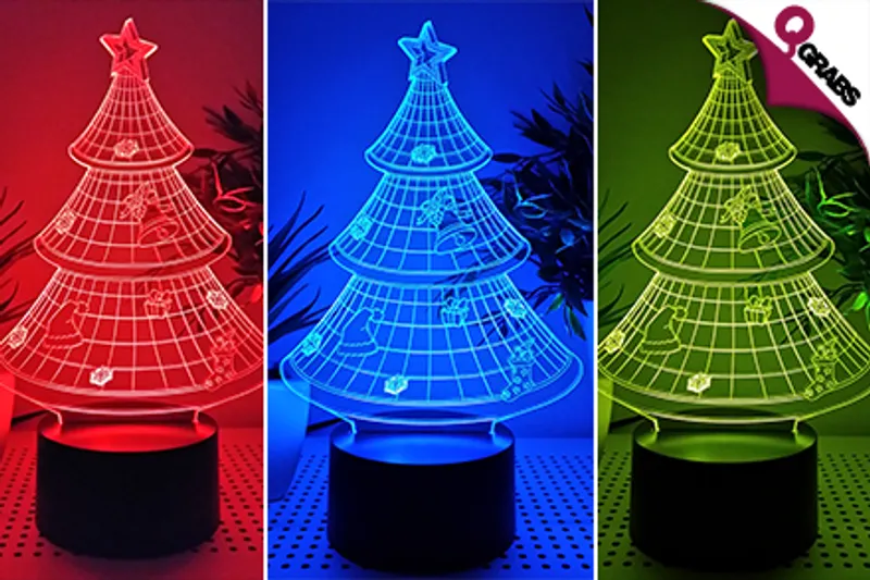 From QR59, Decorate vividly with color-changing, 3D illusion LED Christmas Tree Shaped Lights! (Up to QR700 Value)